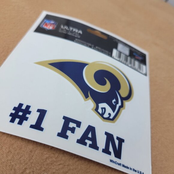 Vintage WinCraft ST. Louis Rams football plastic auto tag license plate &sticker - Picture 11 of 16